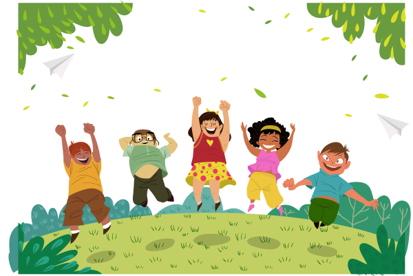 Счастливые дети иллюстрация