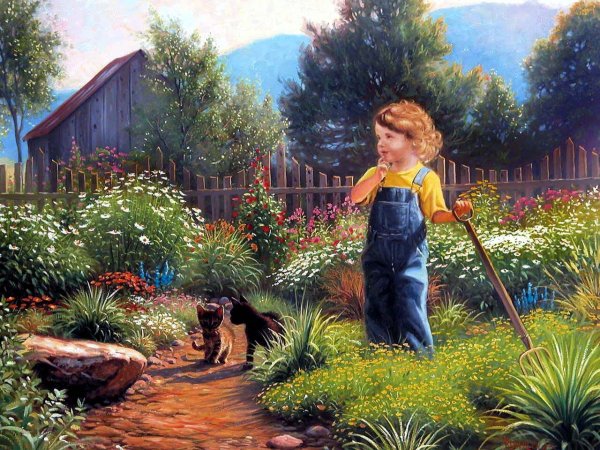 Художник Mark Keathley деревенская жизнь