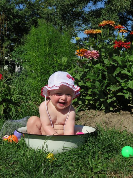 Прогулка на даче летом