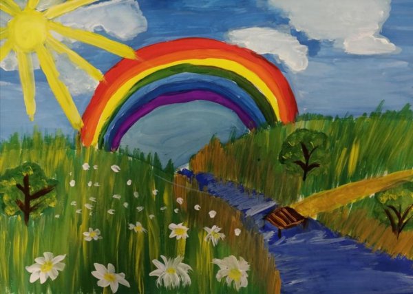 Радуга гуашью