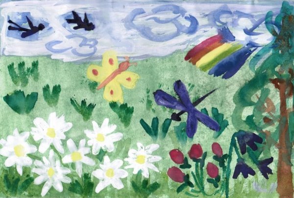 Рисование лето в старшей группе