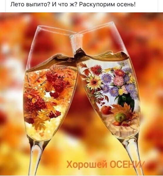 Лето закончилось раскупорим осень