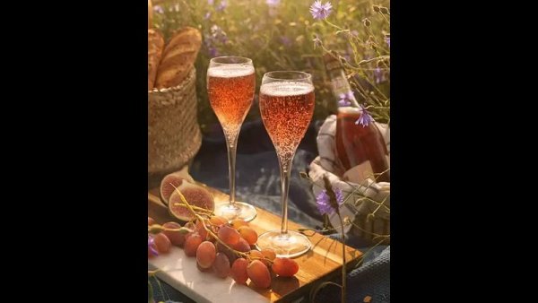 Бокал шампанского осень