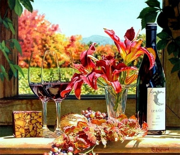 Осенний бокал вина