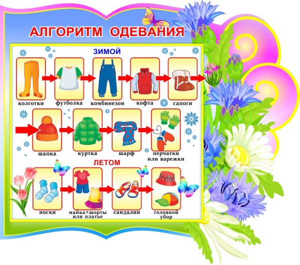 Алгоритм одевания летом в детском саду