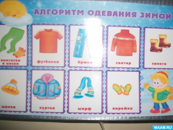 Алгоритм одевания детей в детском саду