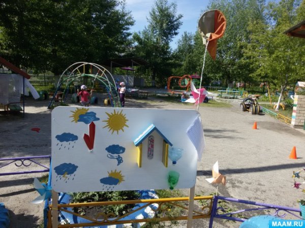 Украшение детской площадки в детском саду летом