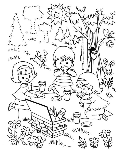 Раскраска. Лето