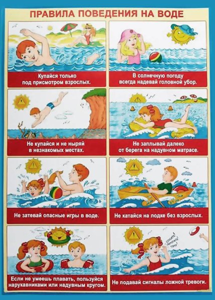 Правила безопасности на воде для детей