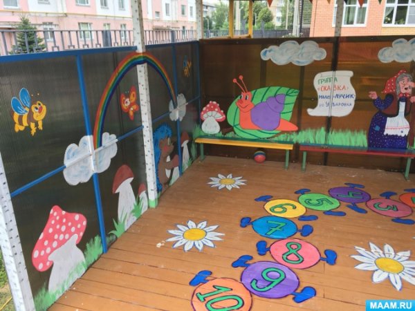 Украшение веранды в детском саду летом