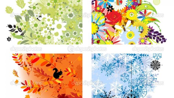 Пейзаж в четырёх времени года