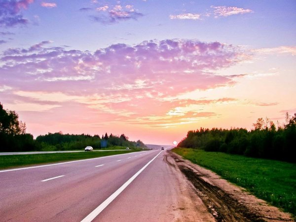 Дорога закат