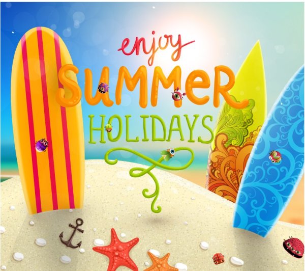 Happy Summer Holidays открытка