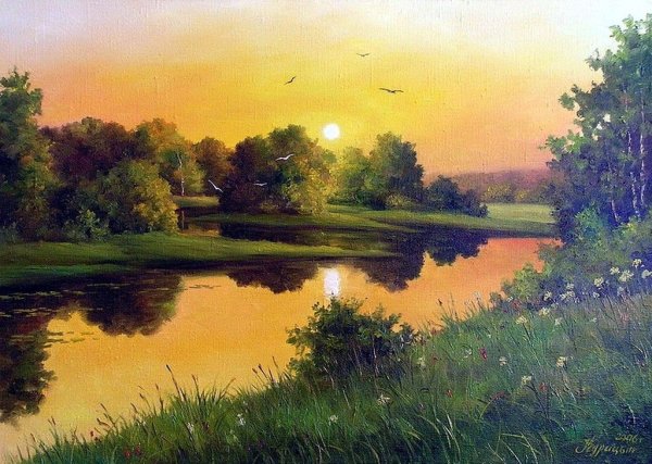 Художник Сергей Курицын Деревенские просторы