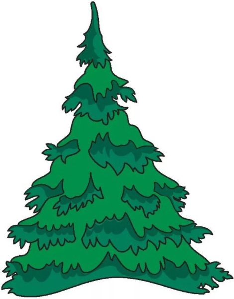 Дерево ель мультяшная