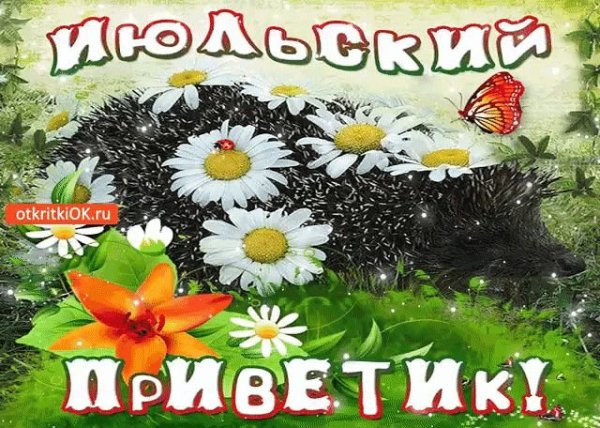 Открытки привет июль