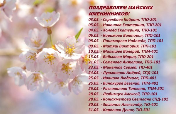 Поздравление с именинником