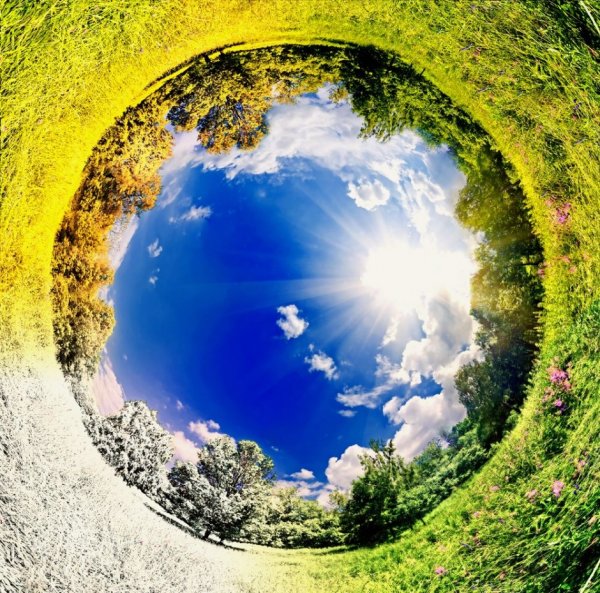 Красивая природа в круге