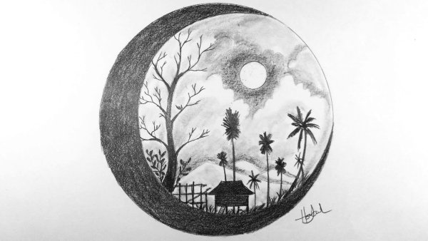 Пейзаж в круге