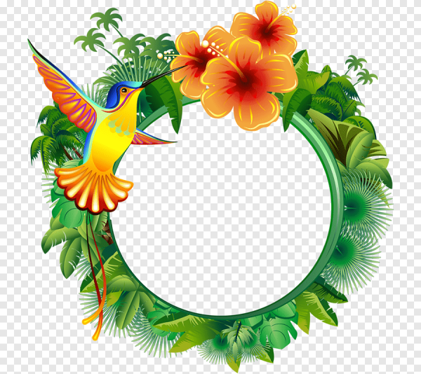 Рамка в стиле тропики