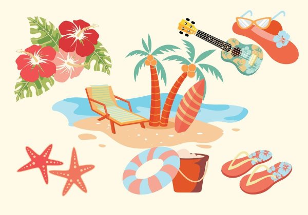 Атрибуты лета для детей