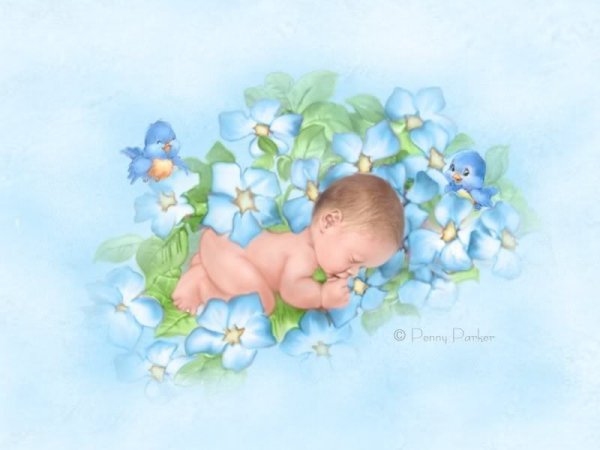 Открытка новорожденный младенец