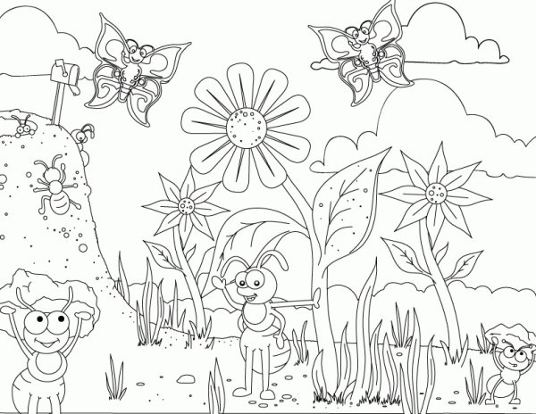 Раскраска. Лето