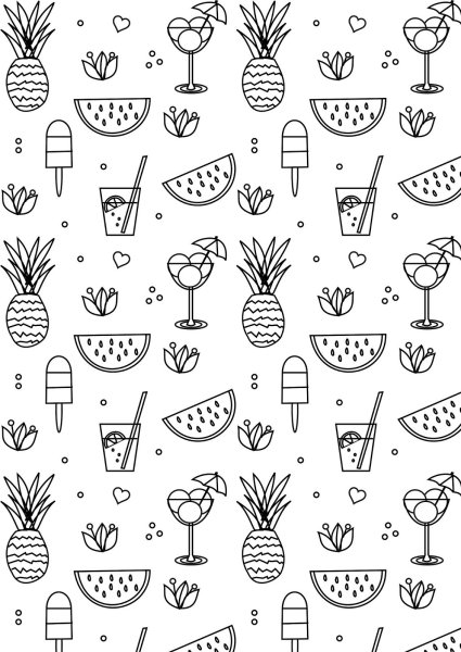 Лето раскраска для детей