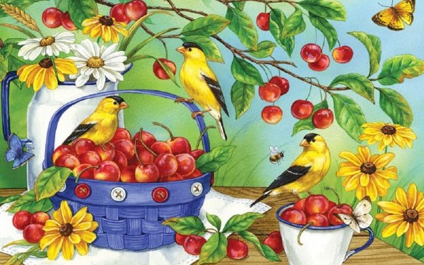 Птицы летом для детей