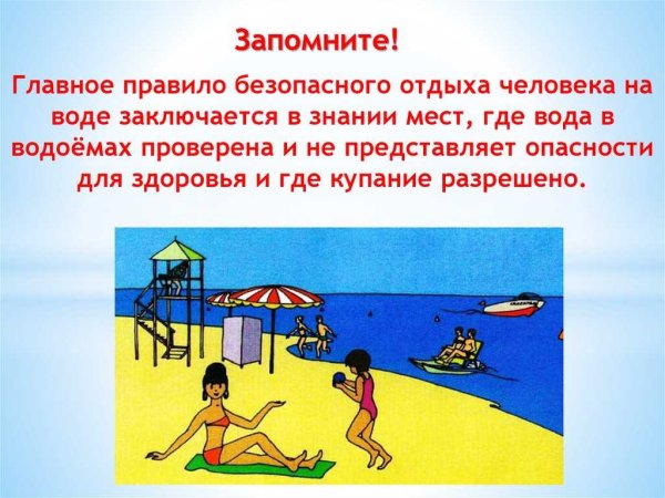 Отдых на воде правила безопасности