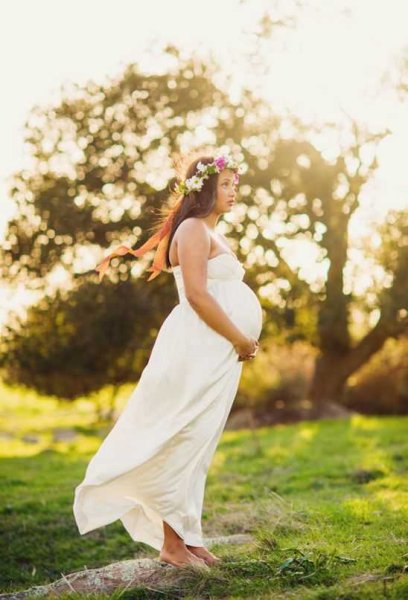 Беременная отдыхает