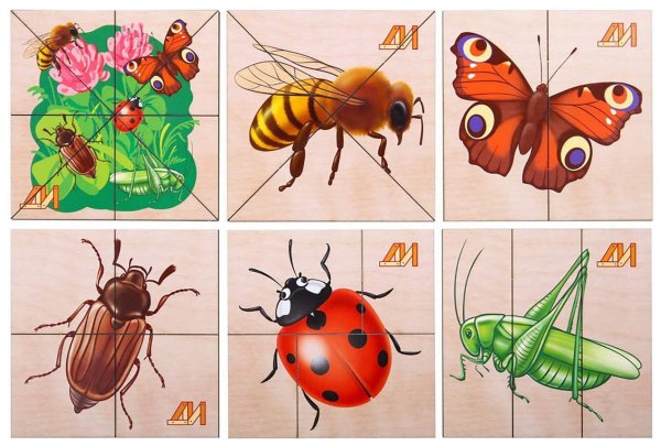 Пазлы для детей 4 части