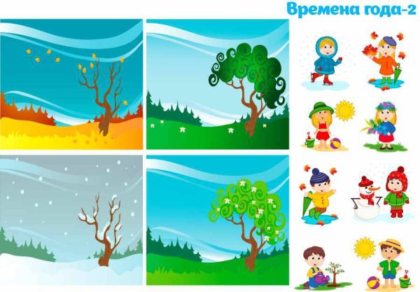 Пейзаж времена года для детей