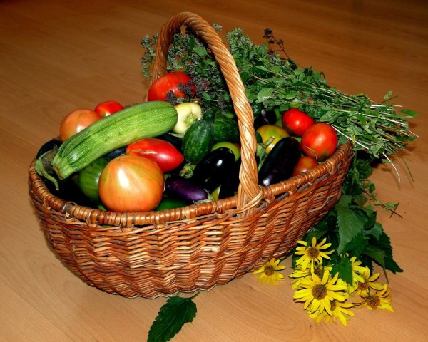 Корзина с овощами