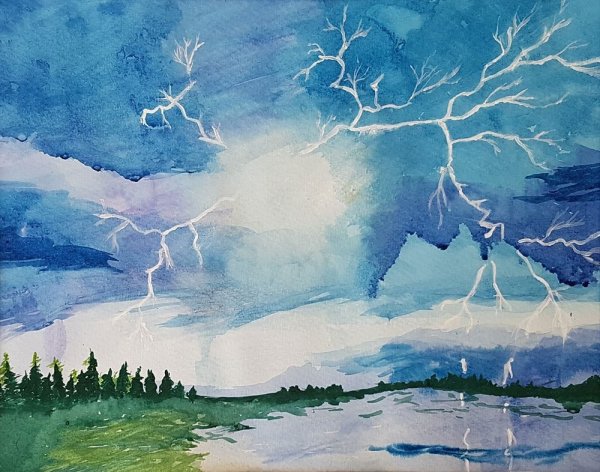 Рисование Весенняя гроза