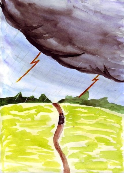 Рисование Весенняя гроза