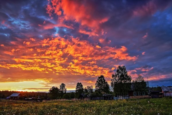 Река Унжа деревня ночь