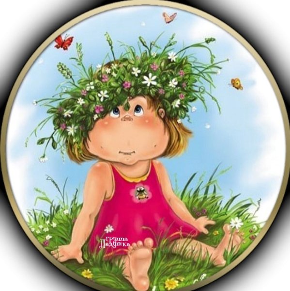 Собака в венке из одуванчиков