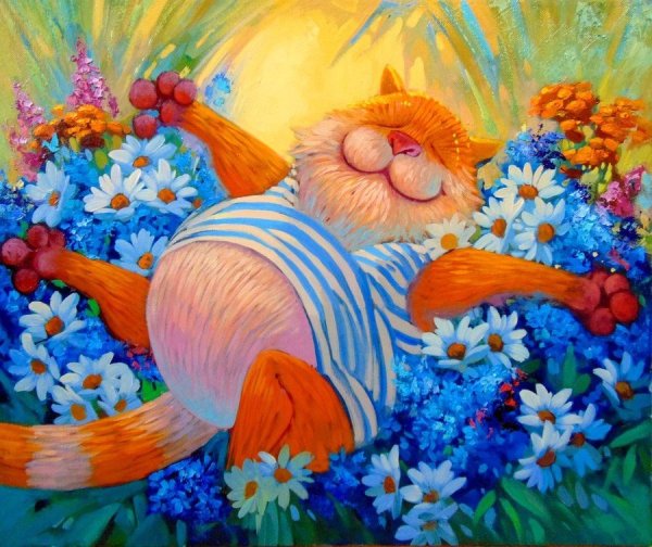 Травяная кукла из ромашек