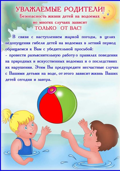 Правила безопасности на летнем отдыхе.