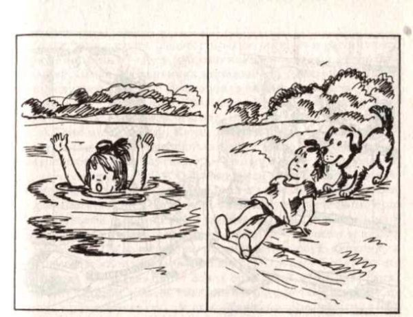 Раскраска тонущая девочка