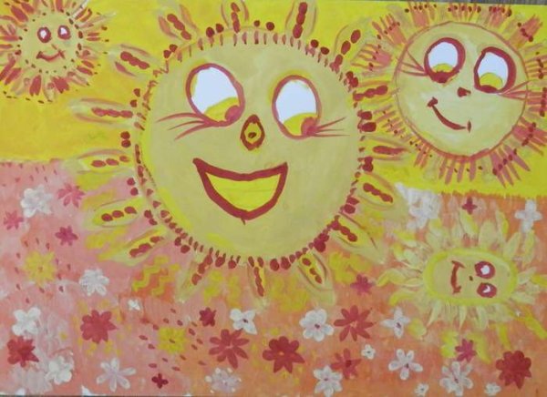 Оранжевый фон солнце