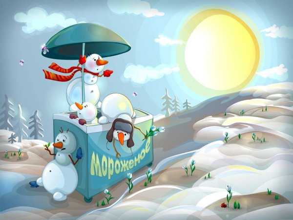 Забавные новогодние Снеговики