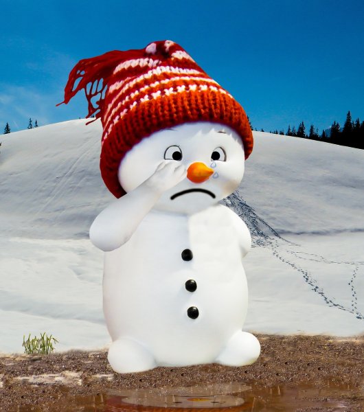 Снеговик на прозрачном фоне