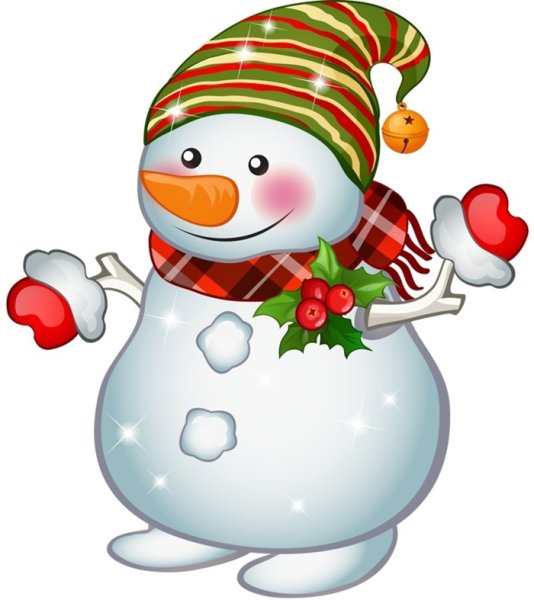 Снеговик красивый