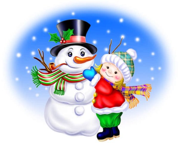 Композиция со снеговиком
