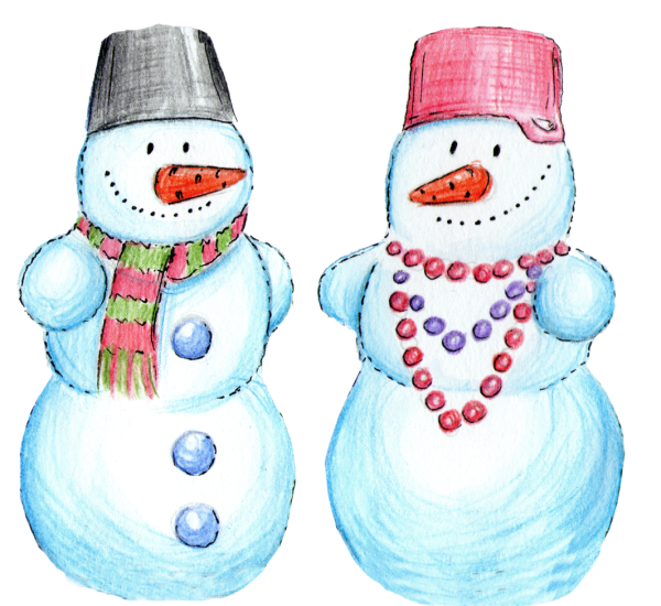 Снеговик на прозрачном фоне