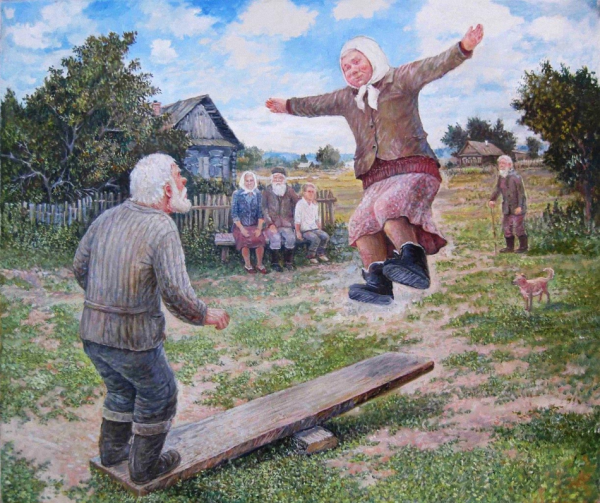 Летом в деревне у бабушки