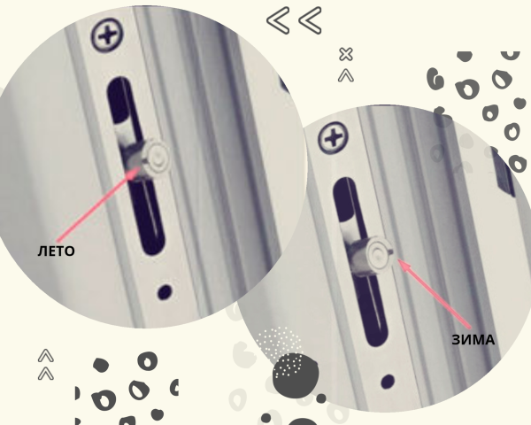 Эксцентрики на окнах зимний режим