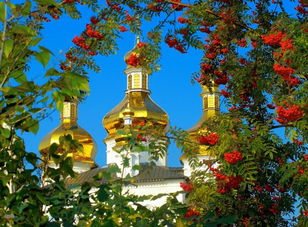 Поля село церквушка Россия